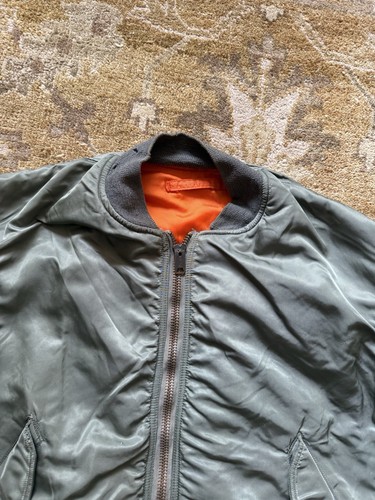 Vintage 70s Alpha Industries MA-1 Flyer USAF MIL-J-8279E Reversible Jacket Sz M - Picture 7 of 21