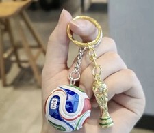 FIFA World Cup 2026 Keychain Set Soccer Ball Trophy Charm Collectible Gift New