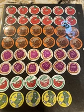 Vintage Used 1980’s Scratch And Sniff Stickers 46 With Extra Stickers On Back