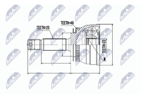 Nty Gelenksatz Antriebswelle NPZ-HY-503 FüR Accent Hyundai Getz Tb 3 Mc Crdi Gls