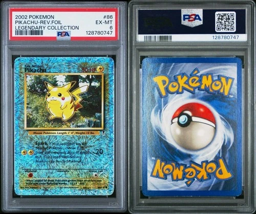 Pokemon Legendary Collection Reverse Holo Pikachu #86/110 PSA 6 EX-MT