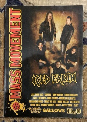 MASS MOVEMENT Magazine 2008 Iced Earth UK heavy metal Municipal Waste H2O no CD