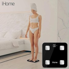 iHome Digital Bluetooth Smart Scale for Body Weight, Weight Scale, Including BMI