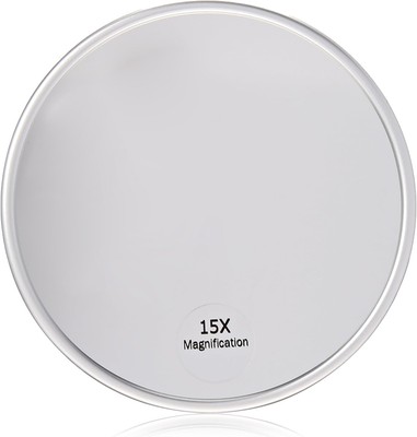 Harry D Koenig & Co 15x Magnification Mirror with Suction 5''L x 5''W 