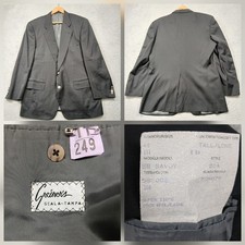 Vintage Greiners Gala Tampa Blazer Mens Tall Long Gray 100 Wool Jacket