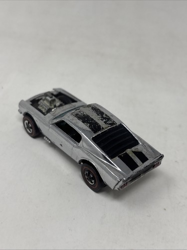 Vintage Hot Wheels 1969 Redline Spoilers Ford Mustang Boss Hoss Chrome Club Car - Picture 4 of 5