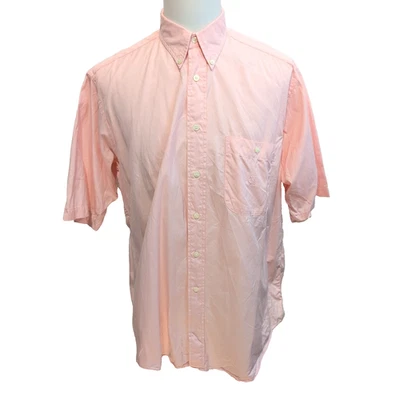 Chemise Nautica L Rose Pâle Half Sleeve 100% Coton Logo Brodé Poche - Photo 1/4