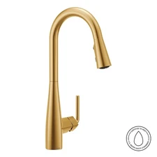 MOEN Maureen 87493BG Brushed Gold 1 Handle High Arc Pulldown Kitchen Faucet