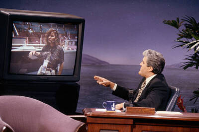 Comic Paula Poundstone covering the Democratic Convention duri - 1992 TV Photo