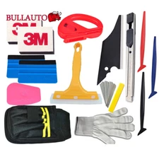 Car Wrapping Vinyl Tools Kit Micro Squeegee Tucking Scraper Razor Blade USA