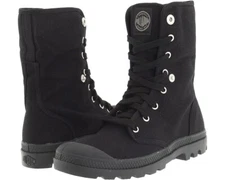 Palladium Women's Black Baggy Foldover Lace-Up Boots