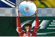 Sebastian Vettel "Ferrari" autograph signed 20x30 cm picture