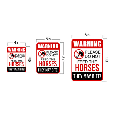 Portrait Round Plus Warning Please Do Not Feed The Horses They May Bite!