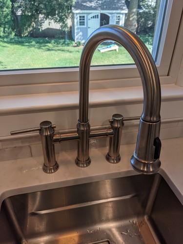 Blanco Empressa Pull Down Bridge Faucet 442504 在庫有り BLANCO EMPRESSA ブリッジ プルダウン 1.5 gpm 家具