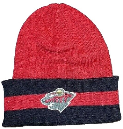\'47 Twins NHL Minnesota Wild Embroidered Logo Ear Flap Skull Beanie w/Pom Pom Minnesota Wild Lot Of 3 Toddler Winter Hat Beanie 47 Brand  main image 3