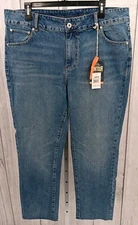 Jag Jeans Woman's Plus Size Stella High Rise Straight Jean, Hudson Blue, 18W AF8