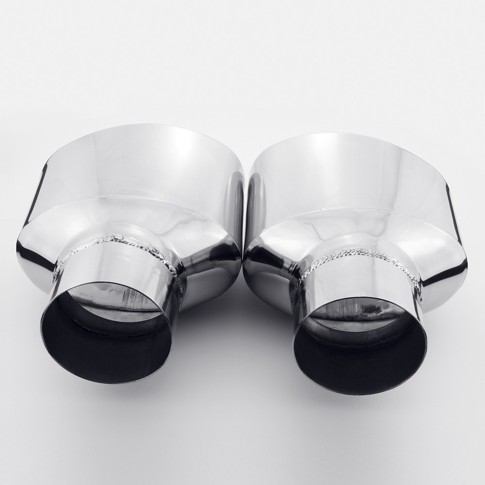 Audi R8 Mk1 (42) '07-: Audi R8 V8 4.2 Chrome Plated - Stainless Steel Exhaust Tips - Foto 5