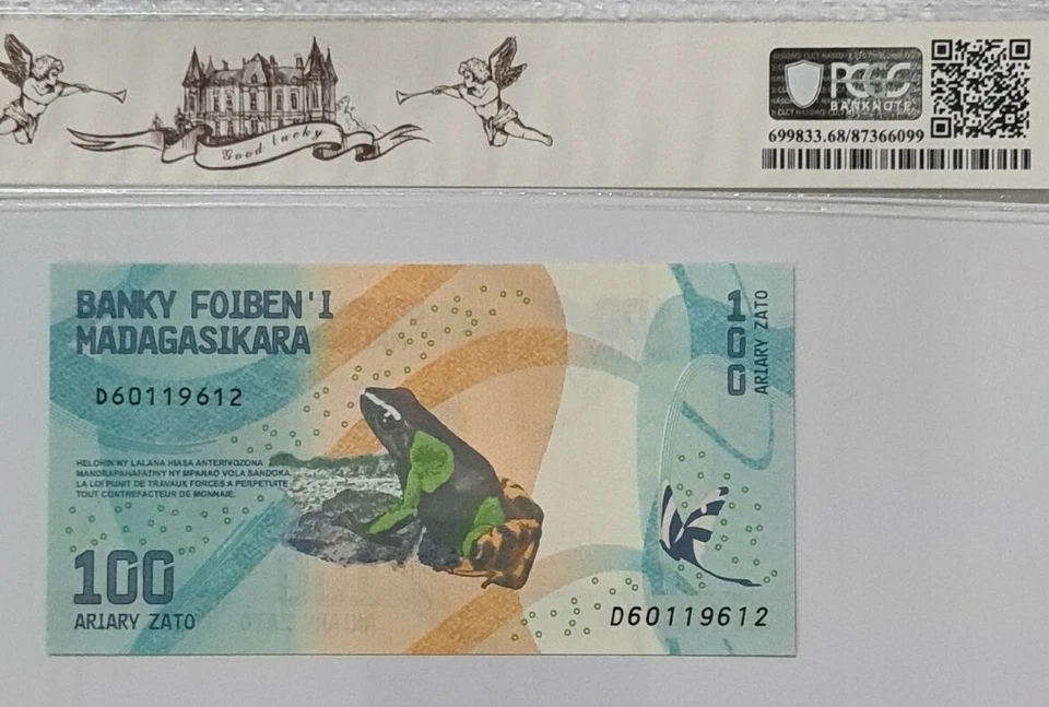 2017 MADAGASCAR 100 Ariary PCGS68 EPQ SUPERB GEM UNC @ P-97 @ - Image 4 of 4