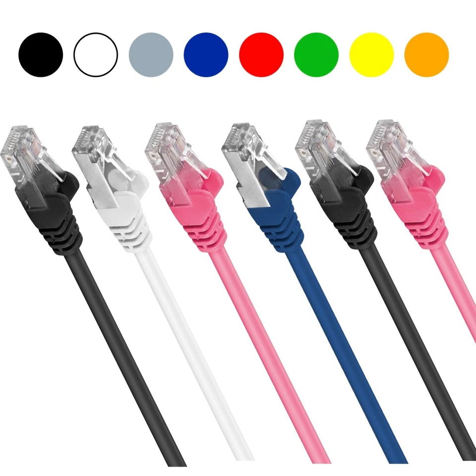 Netzwerkkabel Patchkabel LAN Internet Kabel 1000 MBit/s HighSpeed RJ45 bis 20 m