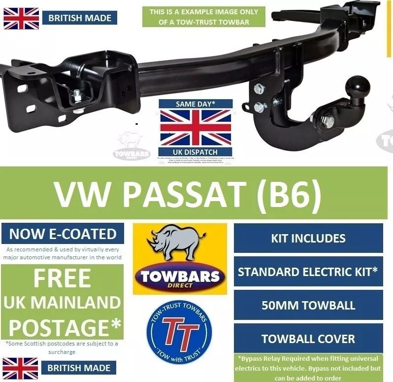 Towbar for VW Volkswagen Passat B6 Saloon Estate 2005 2011 CC 2008 2012