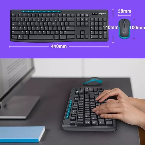 Brand New Logitech MK275 Wireless Keyboard Mouse Combo 2.4Ghz Multimedia Key - Picture 3 of 6