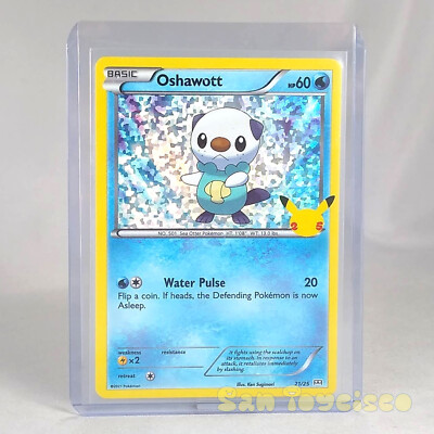 oshawott pokemon card mcdonalds Credit Card Credit Card Skin Anime Town Creations OSHAWOTT - 25th Anniversary Mcdonald's