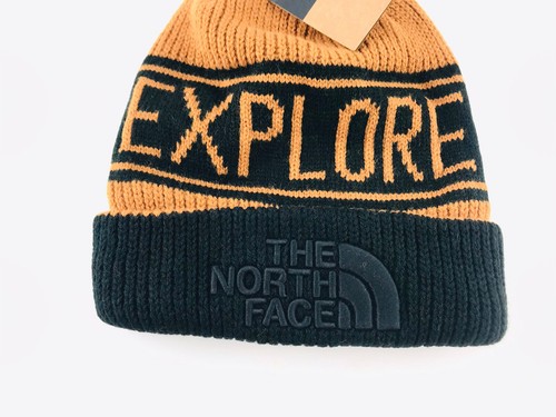 Retro TNF Pom Beanie Timber Tan 