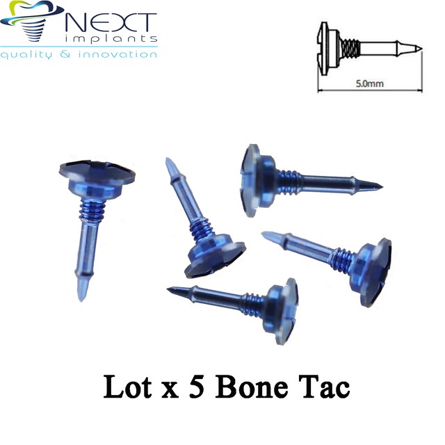 Lot x 5 bone tack dental implant titanium pins 5 mm membrane Fixation