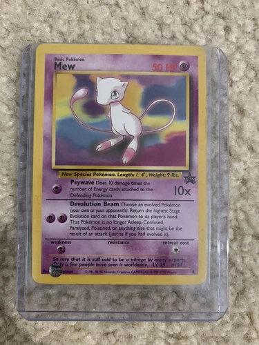 Mew Pokemon Card No. 8 Non-Holo Black Star WOTC Promo Basic Nintendo / Wizards
