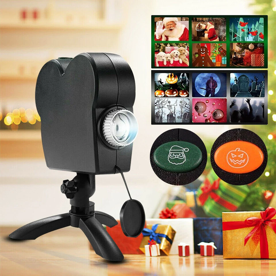 Weihnachten Halloween LED Laser Projektionslampe Muster Projektor Fenster Licht - Bild 3 von 4