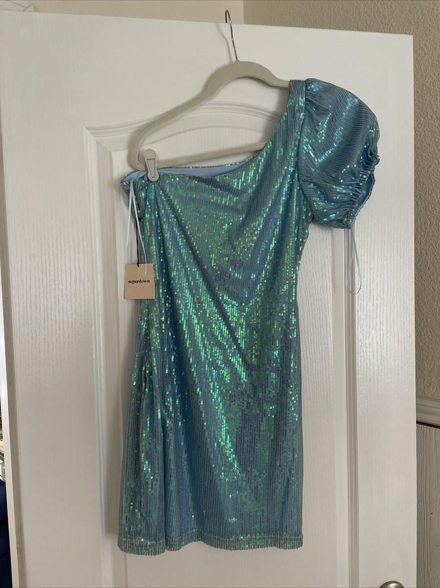 Superdown one Shoulder Sequin Mini Dress | eBay