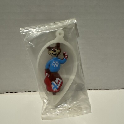 Vintage SUGAR BEAR Christmas Ornament 1995 Post Golden Crisp Cereal Prize Glows