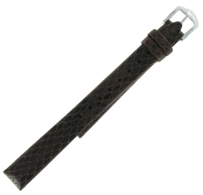 Hirsch 12mm Python Grain Leather Regular Brown Womens Watch Strap NOS