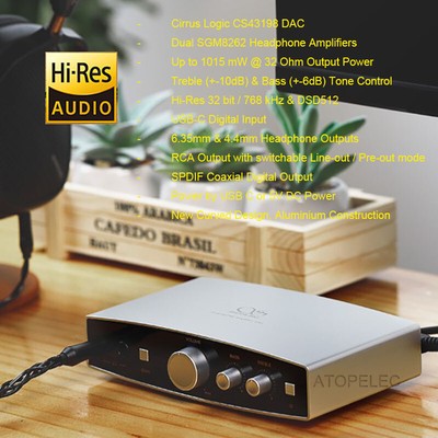 Shanling EH1 Desktop Compact HiFi Headphone Amplifier Dual SGM8262 