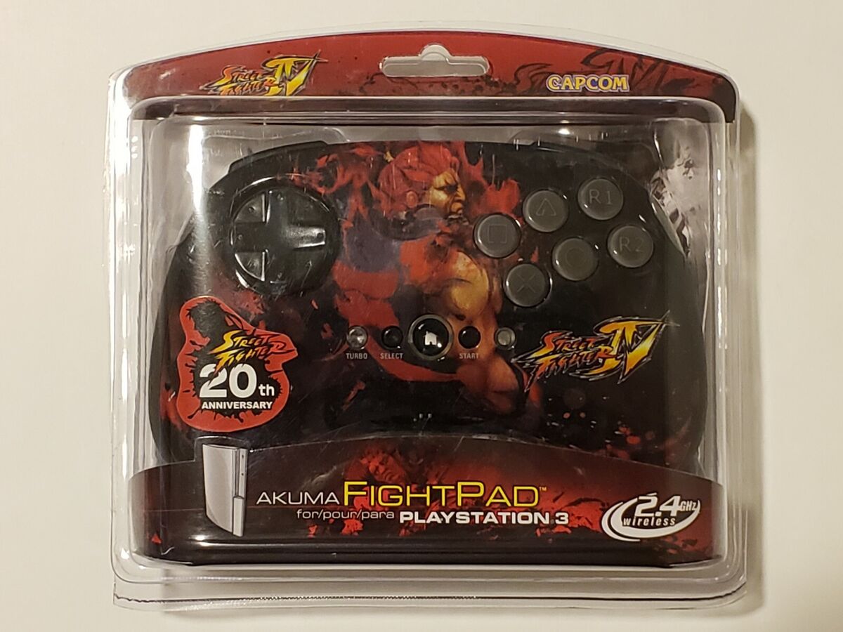 Rare 6-Button Street Fighter IV Akuma 2.4 GHz FightPad Rare 6-Button Street Fighter IV Akuma 2.4 GHz FightPad