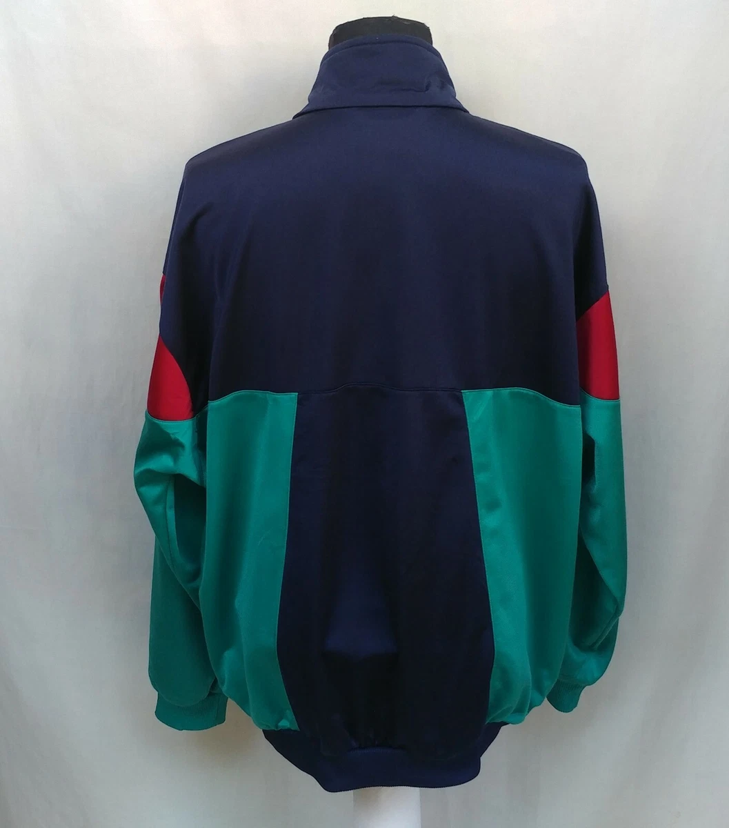 Vintage 90s Adidas Track Top Jacket Striped Full Zip Green Red Blue Size Mens L Vintage 90s Adidas Track Top Jacket Striped Full Zip Green Red Blue Size Mens L