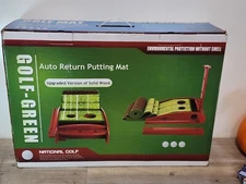 Indoor Golf Putting Green Practice Mat W/ Auto Ball Return Portable Training Aid