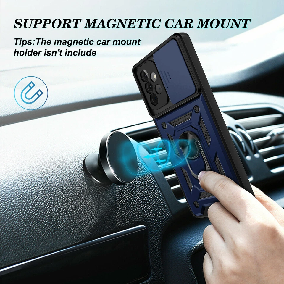 For Samsung Galaxy S24 Ultra S23 S22 FE Plus A32 Ring Holder Hybrid Case Cover - Image 2 of 4