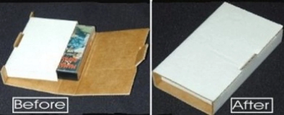 (10) CABC01 White Cardboard Single Cassette Boxes Mailers Shipping Media Tabs - Image 3 of 3