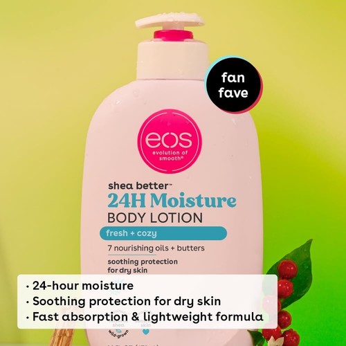 eos Shea Better Body Lotion - Fresco e Accogliente, 24 Ore Idratante Cura della Pelle, Leggero - Foto 3 di 8