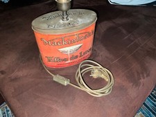 vintage antik gro&szlig;e Blechdose Mackintoshs Toffee als Lampe