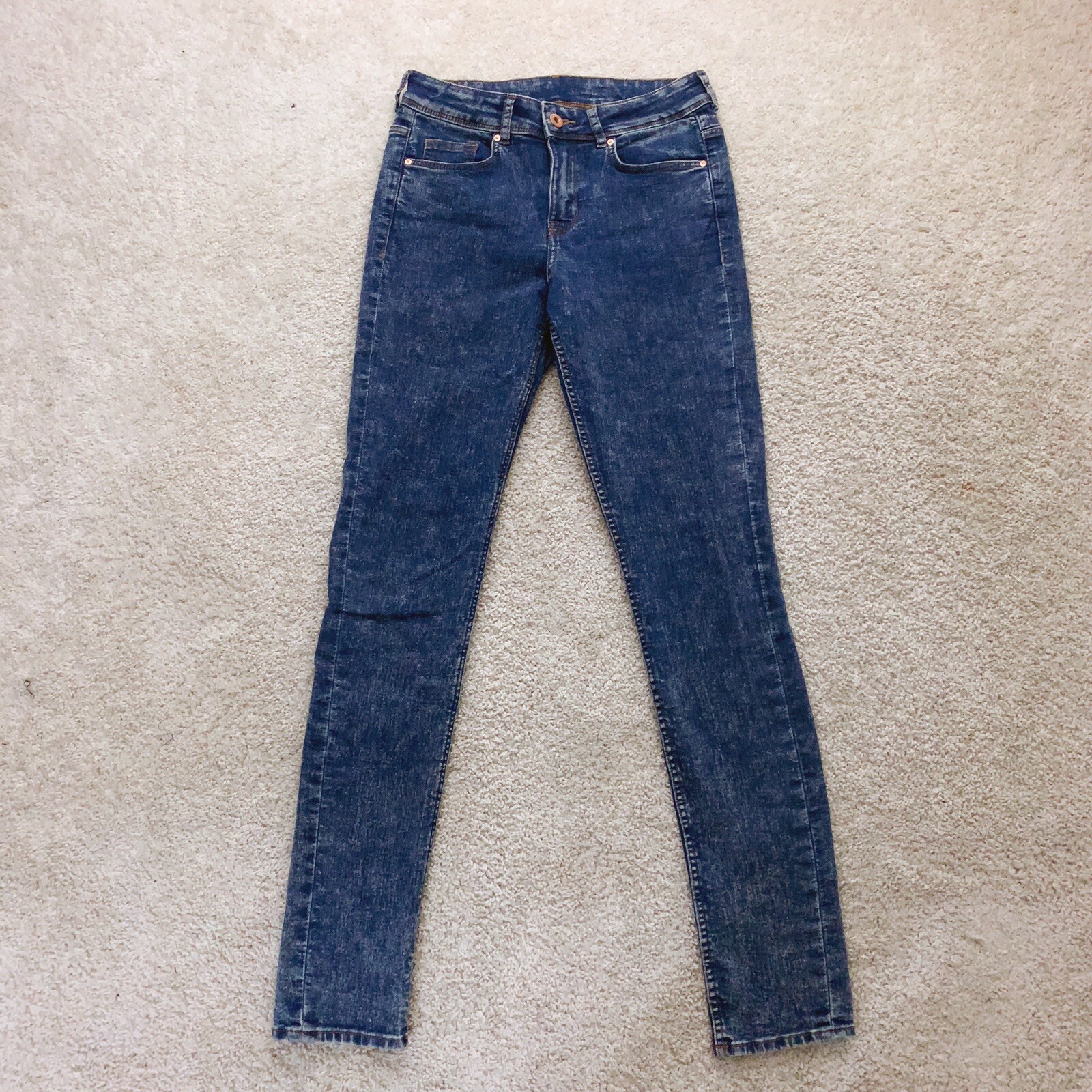 DIVIDED By H&M Blue Jean Denim Skinny Pants Size 6 thumbnail 2