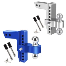 2.5" Receiver 8" Drop Adjustable Towing Hitch Dual Ball Mount Trailer 18500 lb