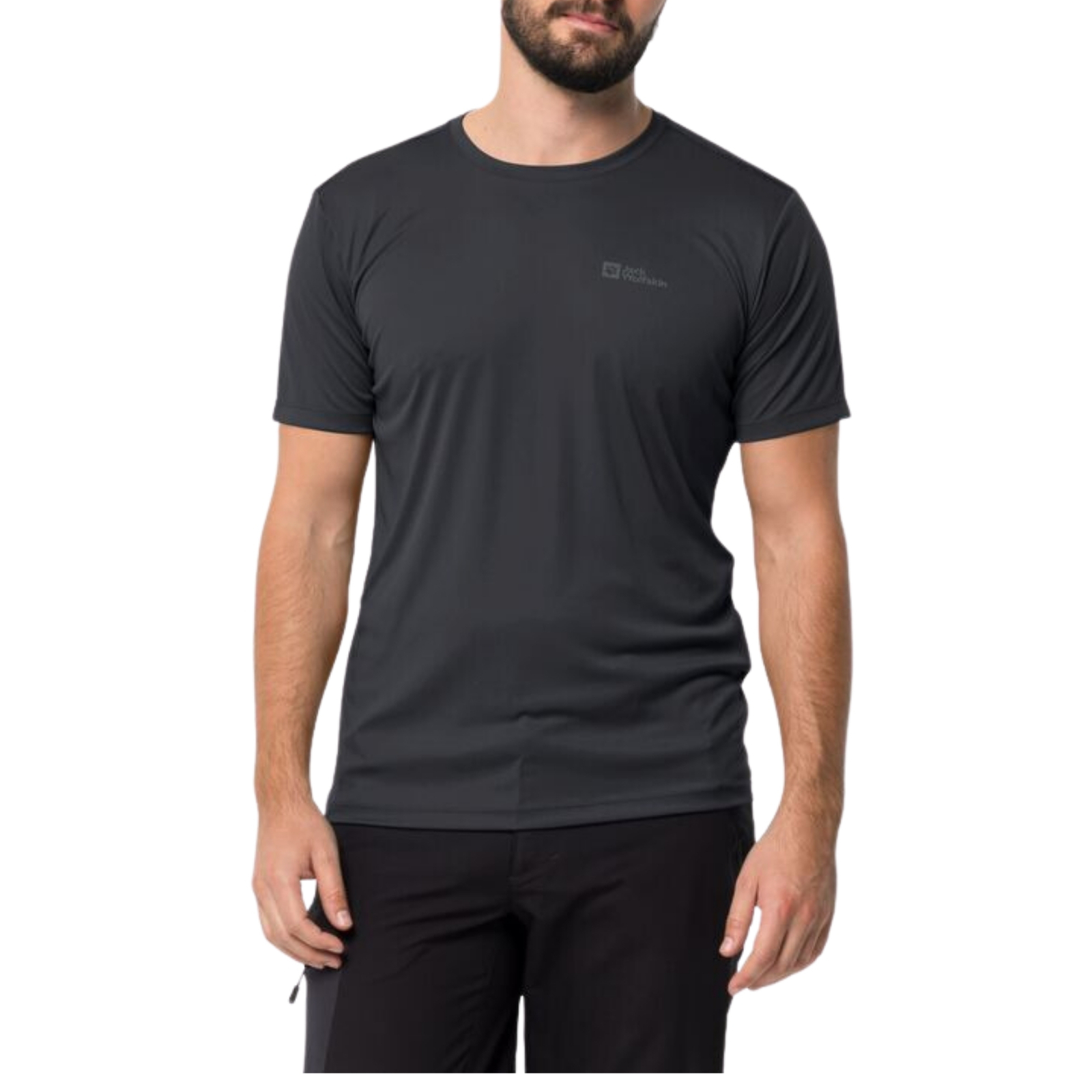 Jack Wolfskin T-Shirt da Uomo Tech T Grigia Taglia M Cod 1807072-6350