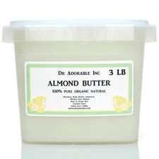 3 LB ORGANIC  RAW PURE ALMOND BUTTER 