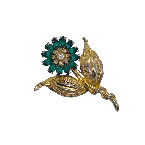 Broche Ancienne émaillée Pomponne 19ème Siècle - Style Victorien, Thème Oiseau