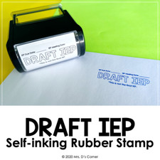 Draft IEP Self-inking Rubber Stamp  Mrs. D's Rubber Stamp Collection