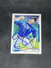 Grant Balfour 2014 Topps #656 Tampa Bay Rays Twins Auto Autographed Signed Card
