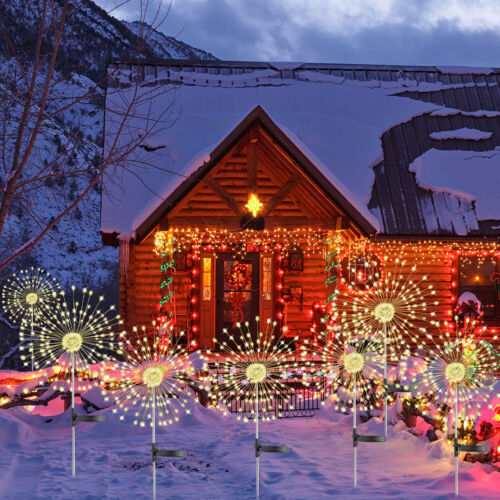 150LED Solar Firework Lights Waterproof Path Lawn Garden Christmas Decor Lamp US - Picture 38 of 47