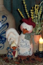 Primitive Patti's Ratties Country Chicken Doll Ornie Paper Pattern 311